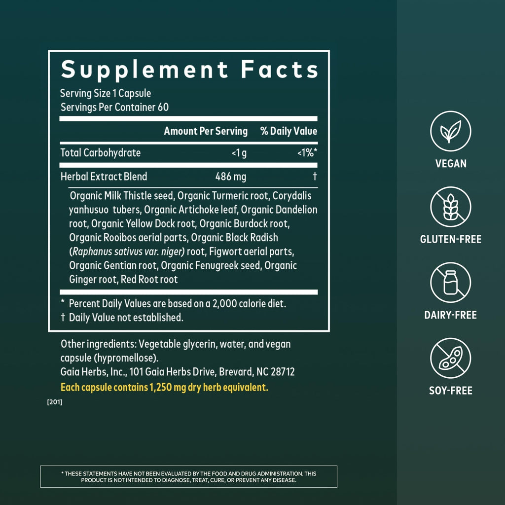 60 Vegan Capsules Liver Cleanse Z200