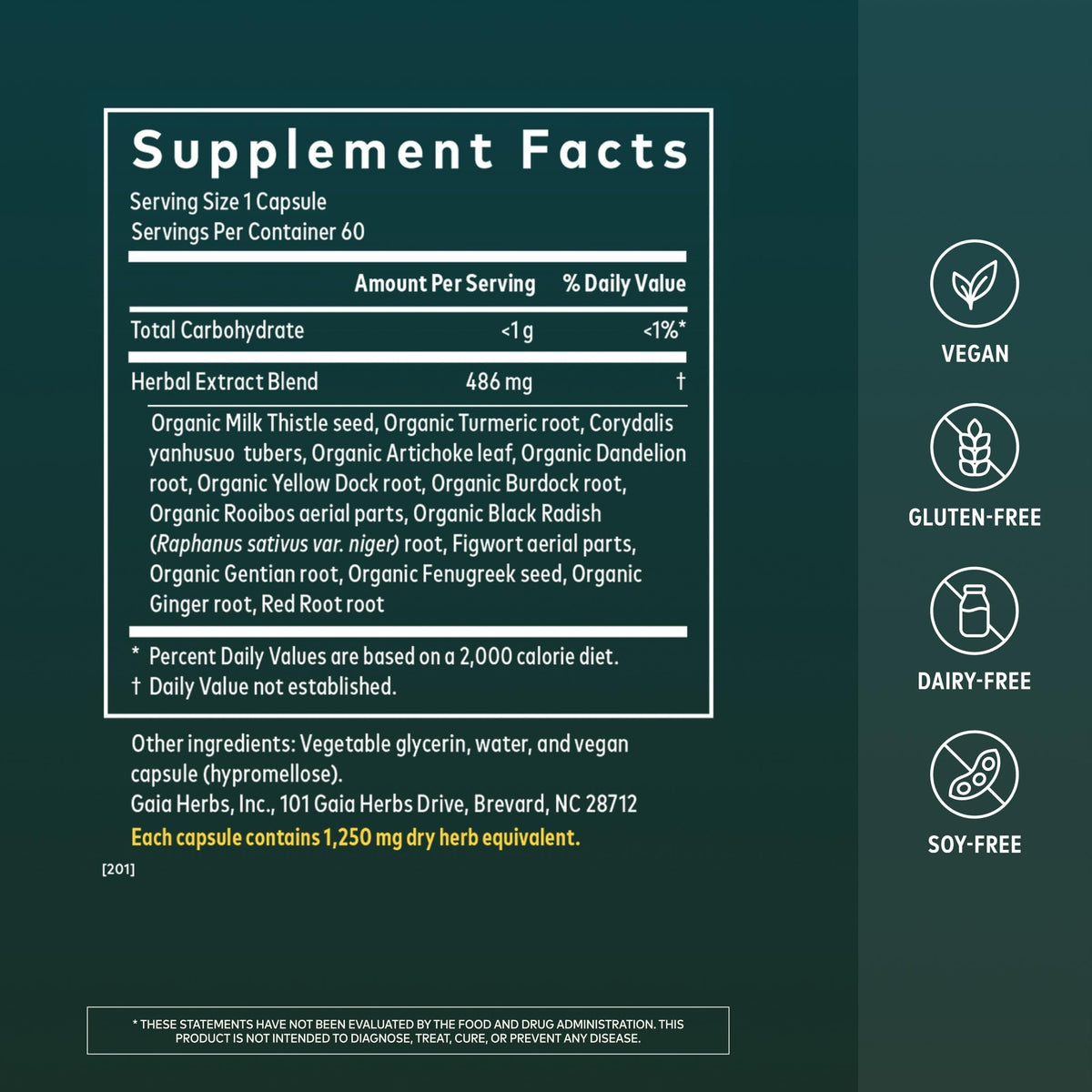 60 Vegan Capsules Liver Cleanse Z200