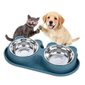 Stainless Steel Double Pet Bowls with Non-Slip Base K2765
