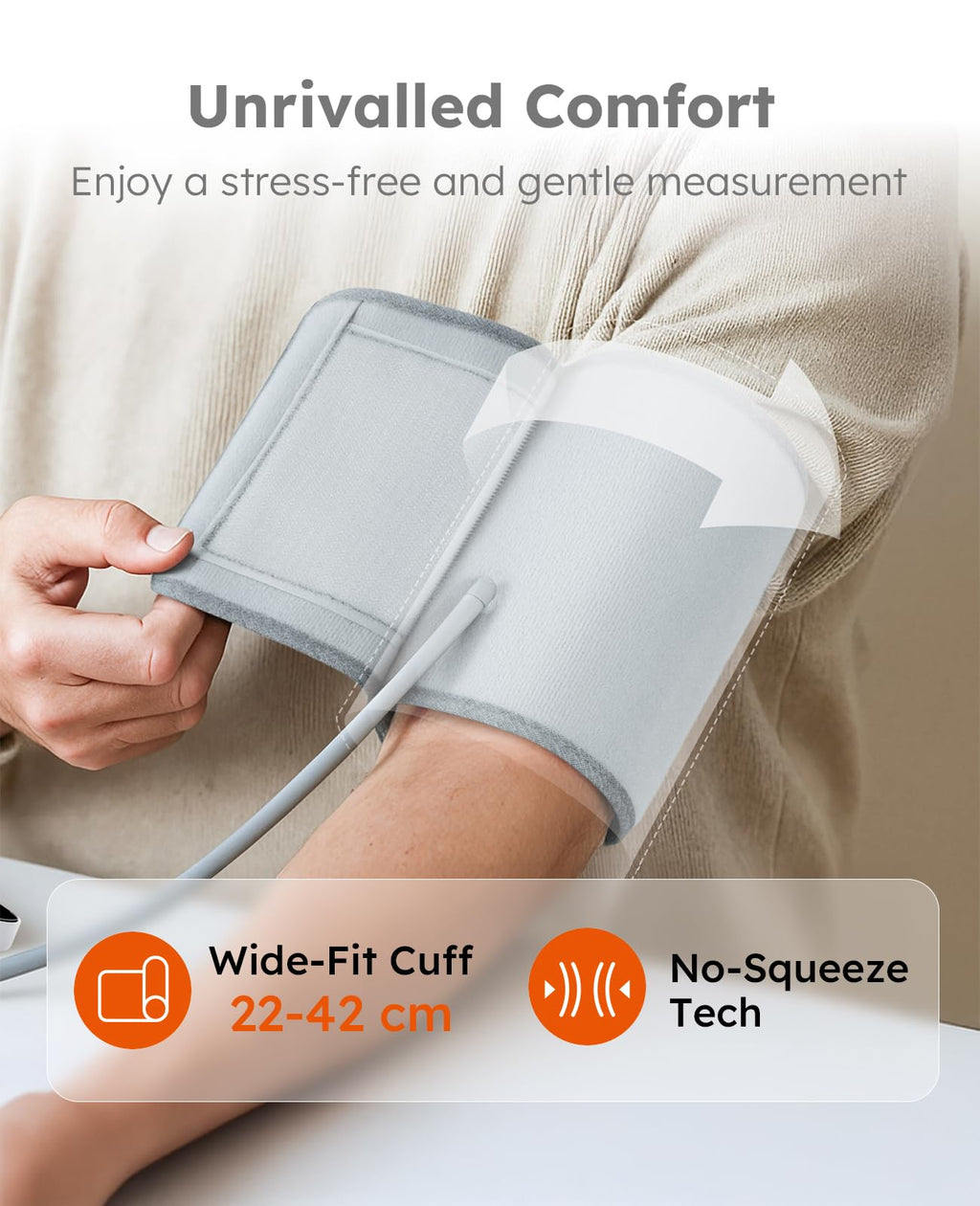 Blood Pressure Monitor with Adjustable Cuff and Carrying Case T566937