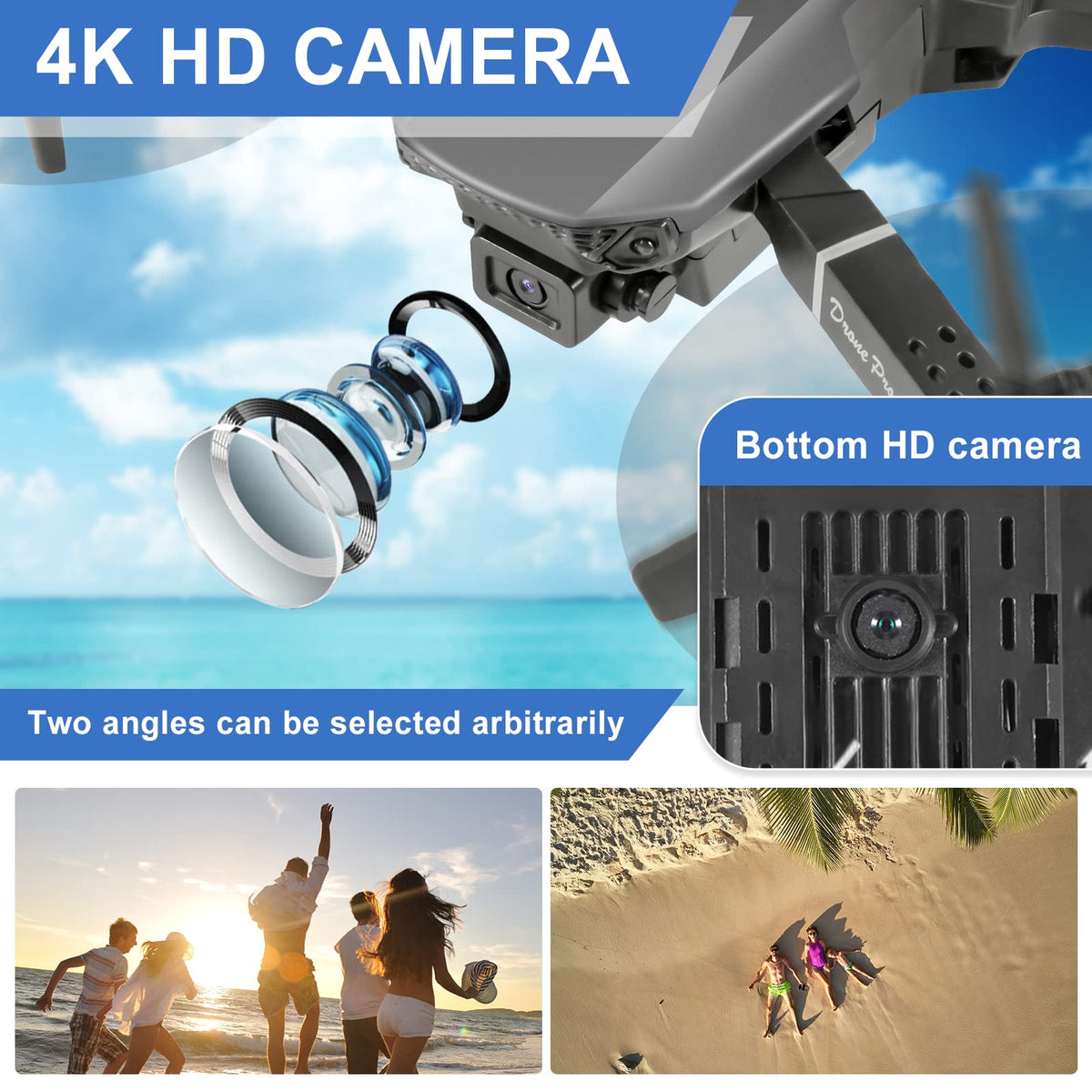 Foldable RC Quadcopter with 4K Dual Cameras C875