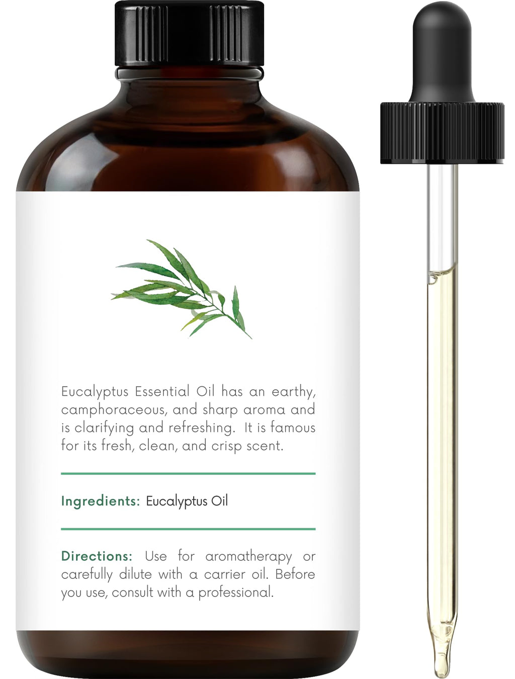 Lemongrass Peppermint Eucalyptus Lavender Essential Oil Set 4 Fl. Oz A985