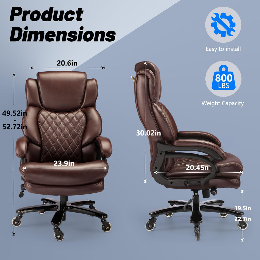 Big and Tall Office Chair with Adjustable Headrest E55746