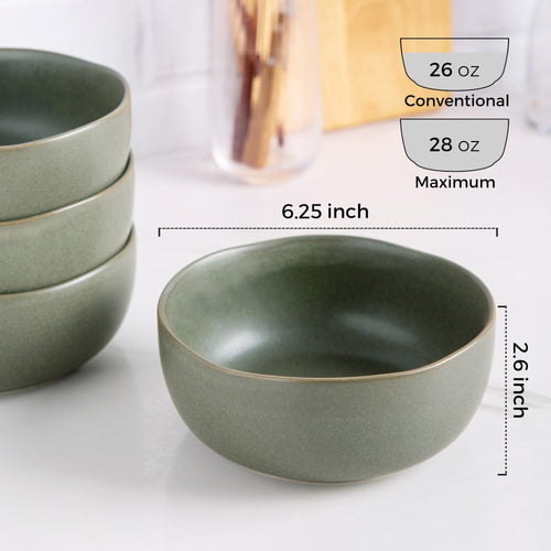 28oz Stoneware Cereal Bowls Set of 4 X944