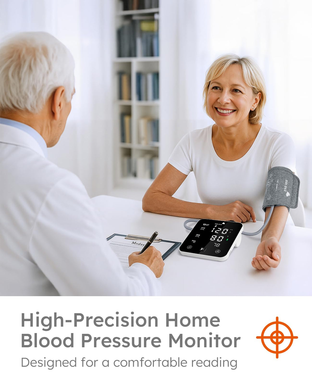 Blood Pressure Monitor with Adjustable Cuff and Carrying Case T566937