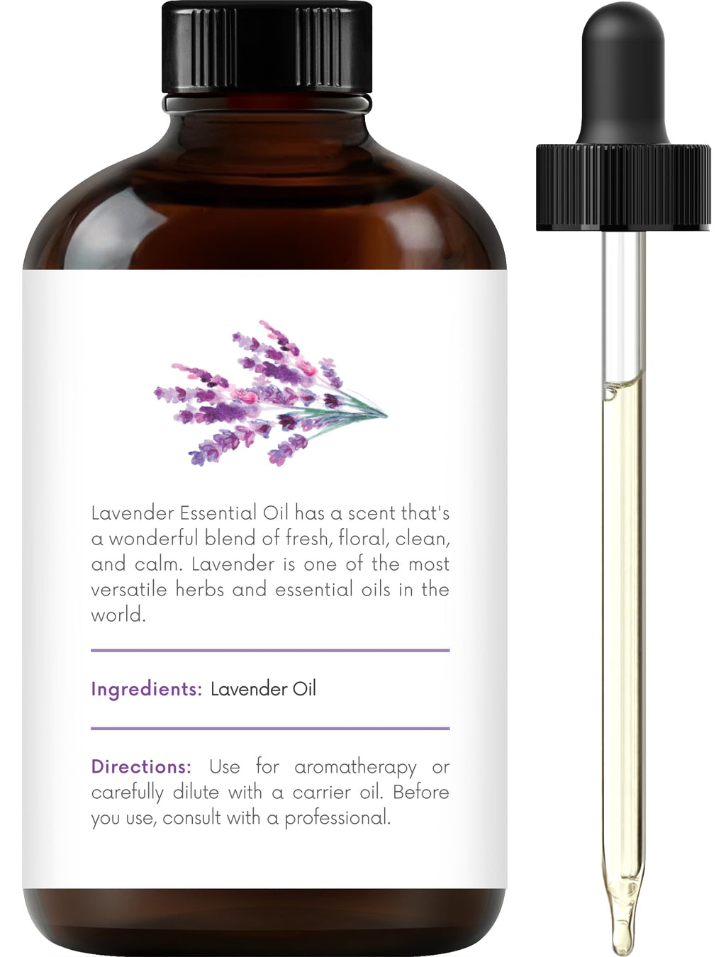 Lemongrass Peppermint Eucalyptus Lavender Essential Oil Set 4 Fl. Oz A985