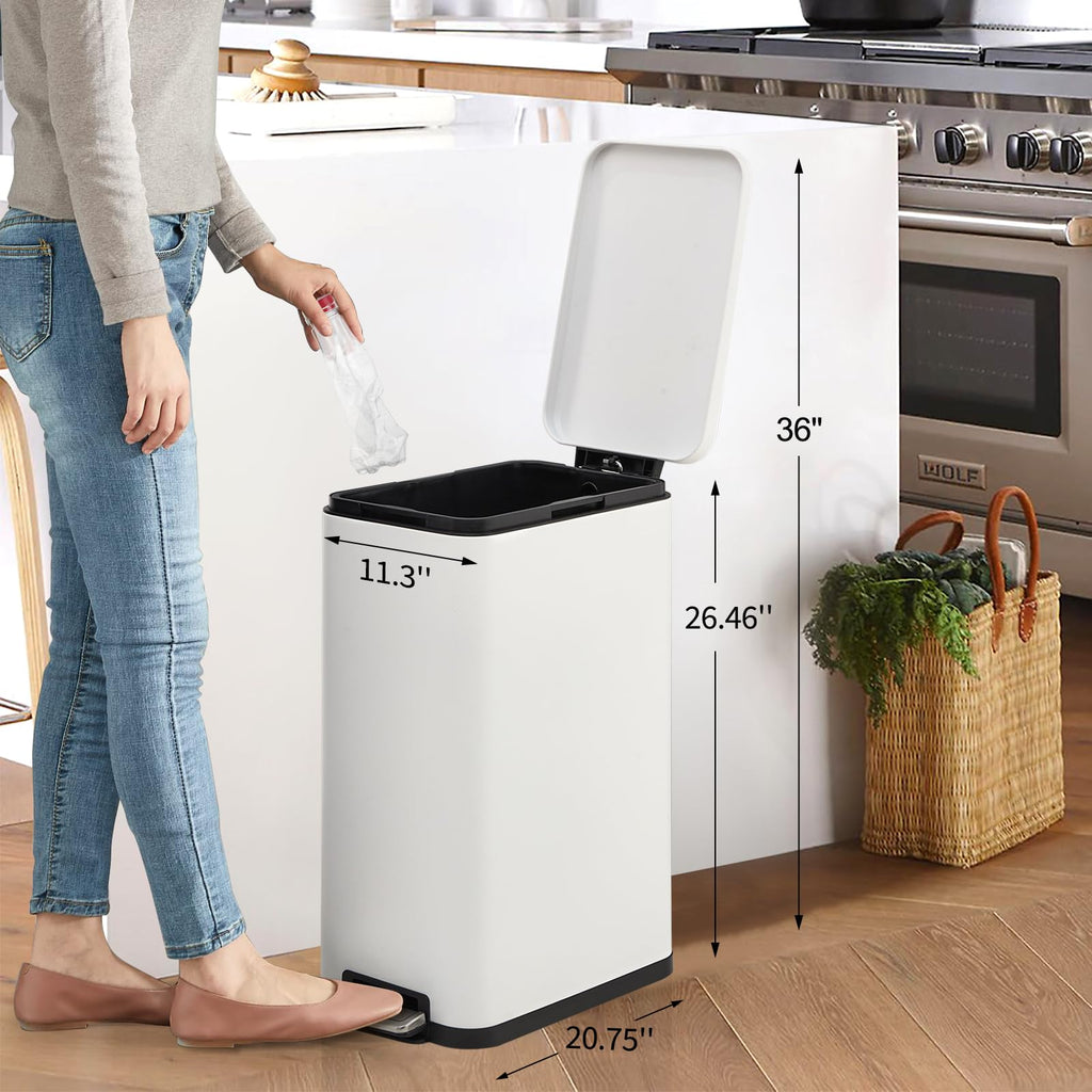 13.2 Gallon Slim Stainless Steel Trash Can U61936
