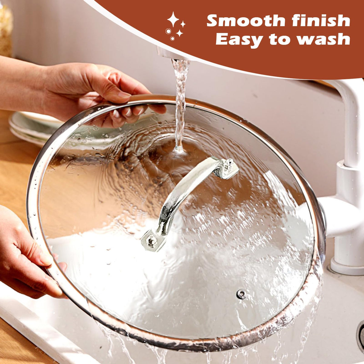 Stainless Steel Glass Lid for 12 Inch Pans and Pots Z873
