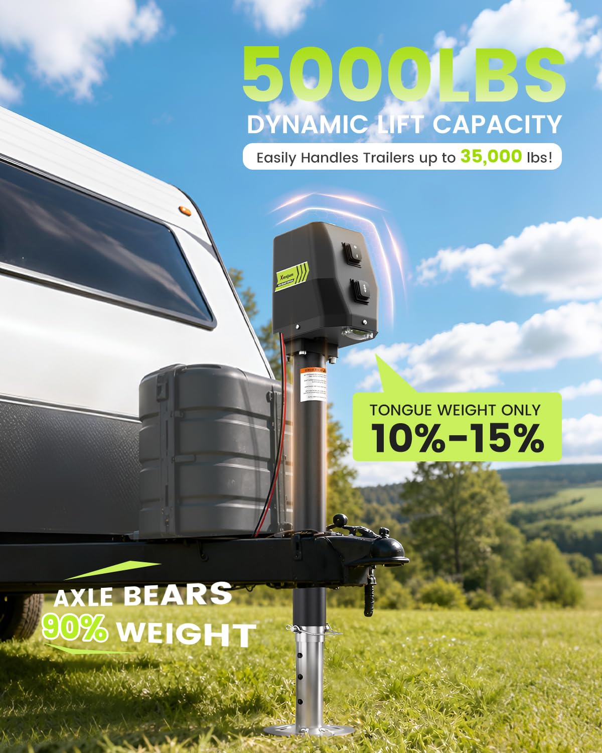 Electric Trailer Jack 12V DC 5000 lbs I7250