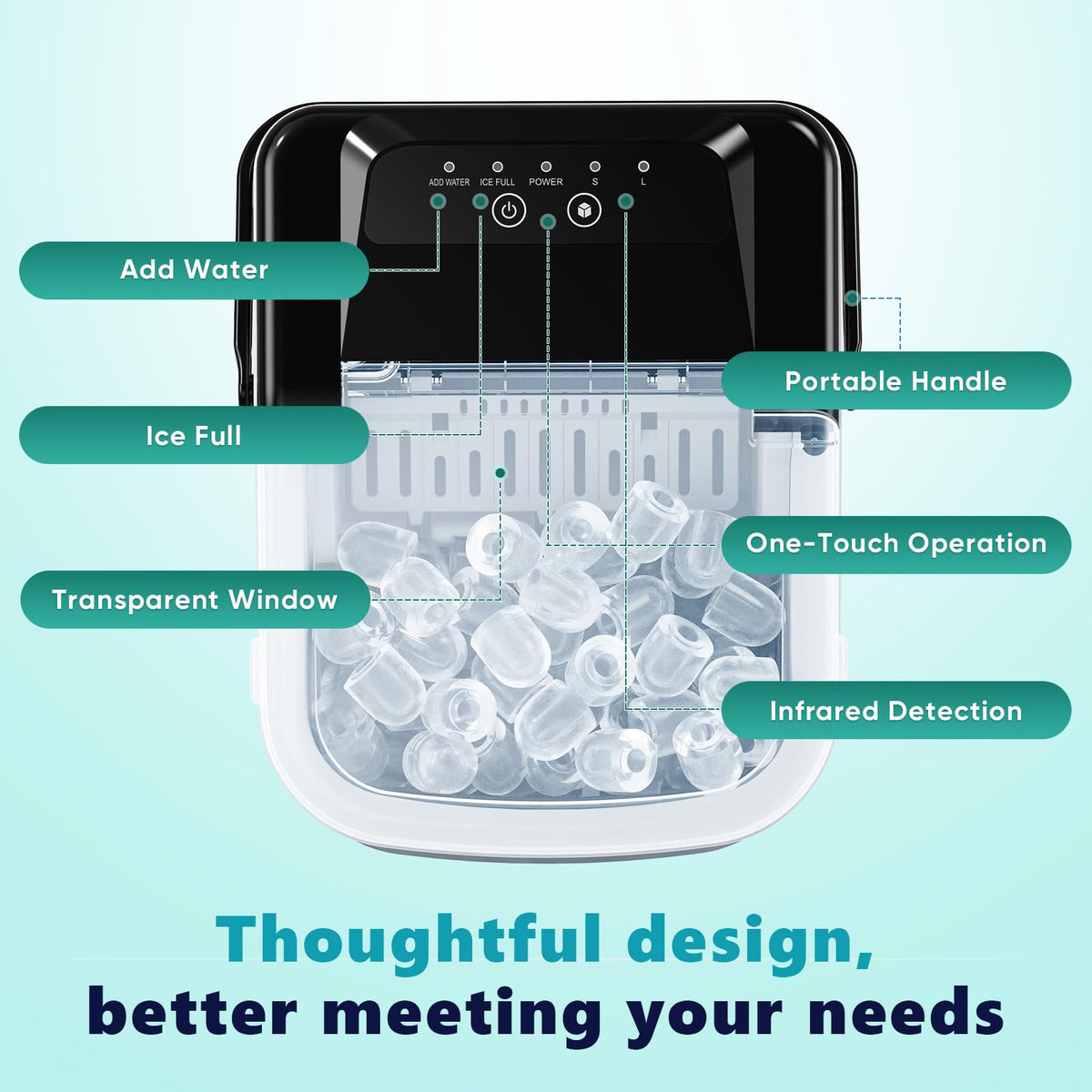 Countertop Ice Maker with Self-Cleaning M25575