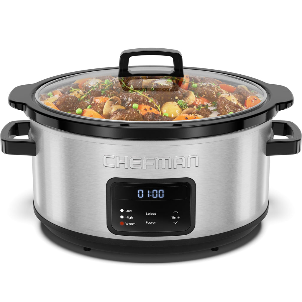 7 Quart Programmable Digital Slow Cooker with Ceramic Crock J175784