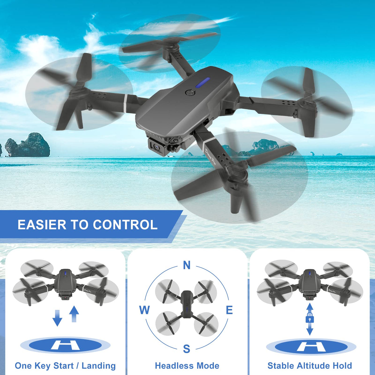 Foldable RC Quadcopter with 4K Dual Cameras C875