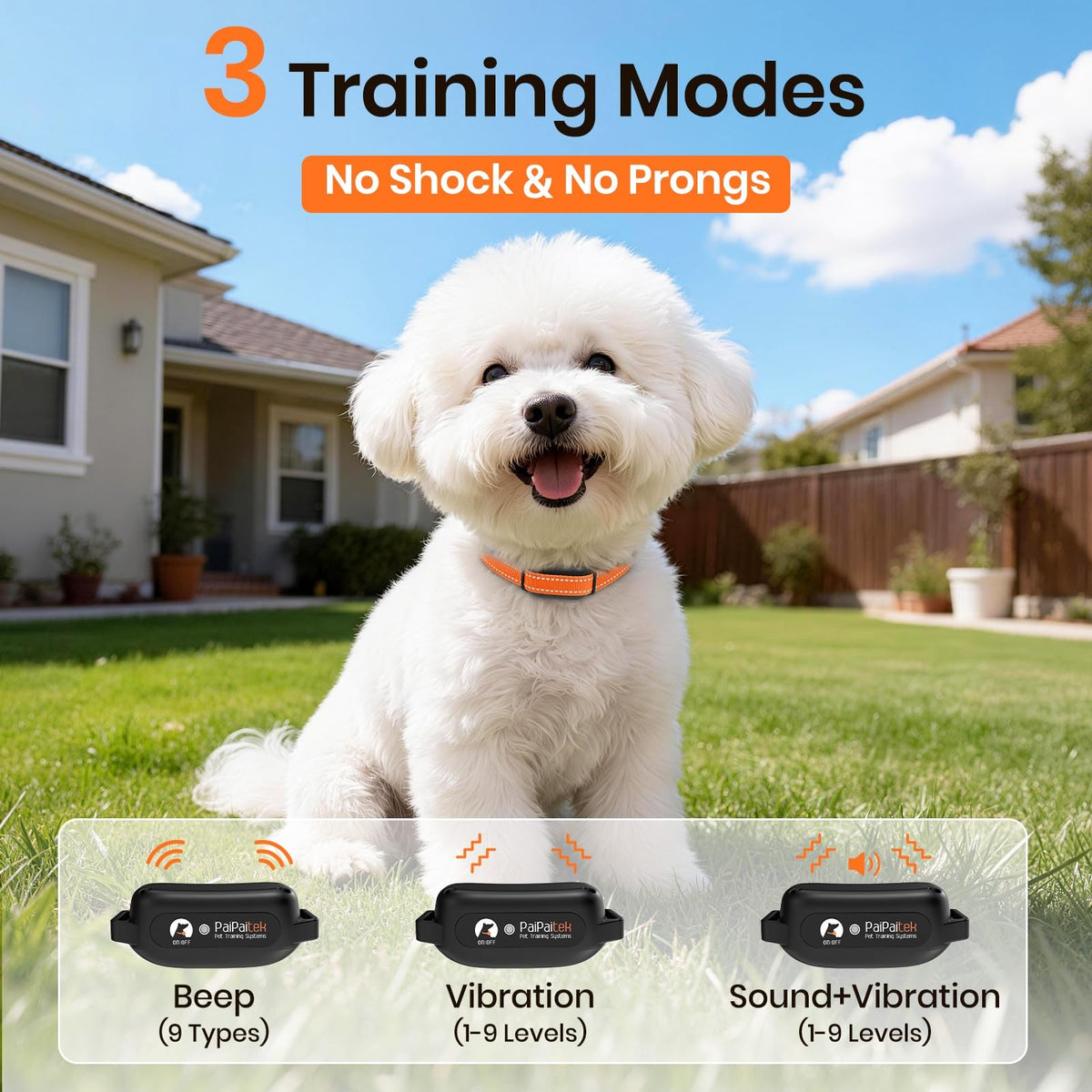 Vibration Collar with Controller for 2 Dogs, 3300ft Waterproof J3644