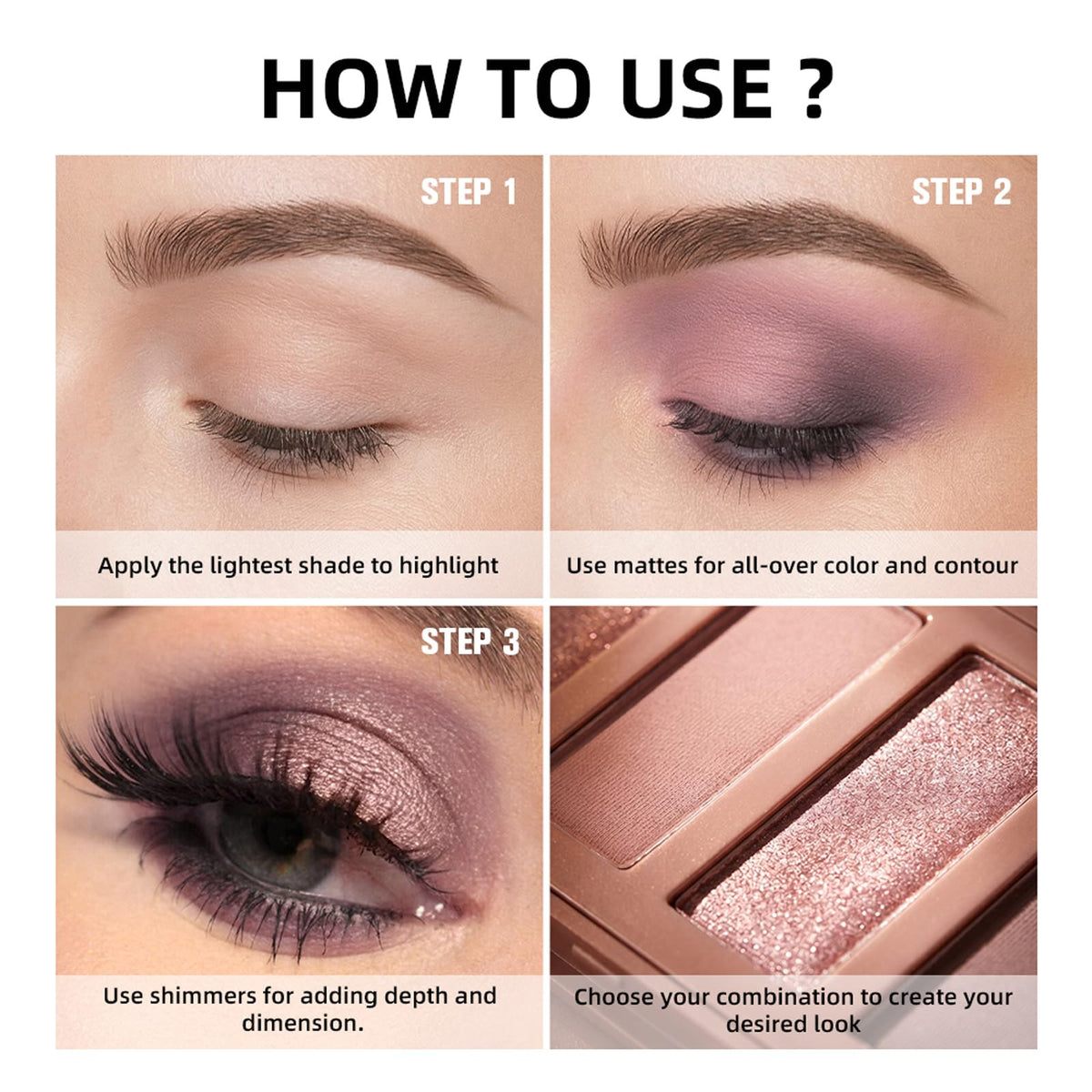 Mini 6 Color Matte & Shimmer Eyeshadow Palette H2917