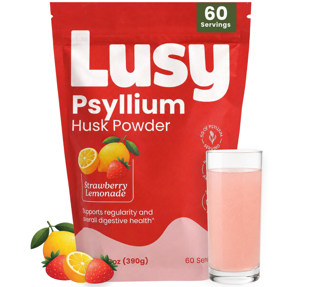 Psyllium Husk Fiber Supplement Strawberry Lemonade 13.8 oz F6695