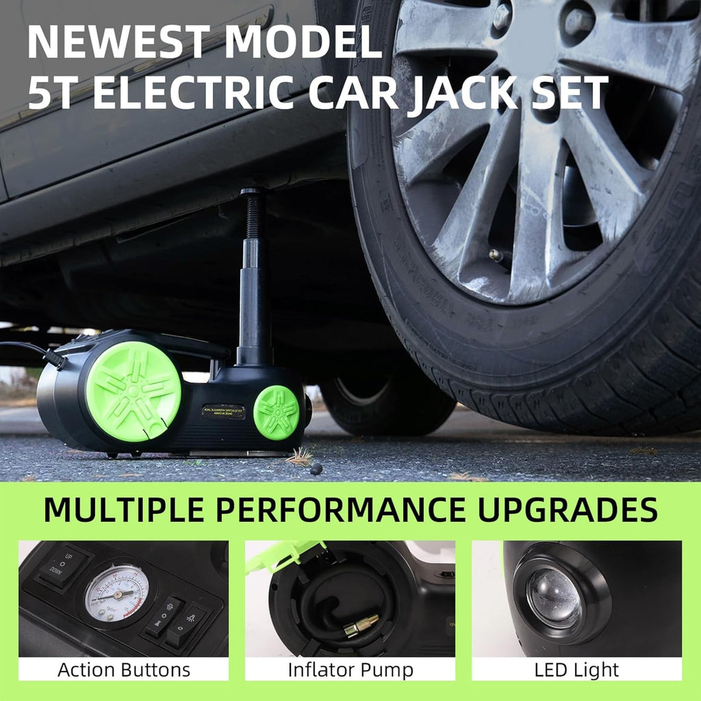 5 Ton Electric Car Jack 12V Portable Tire Changing Kit K91781