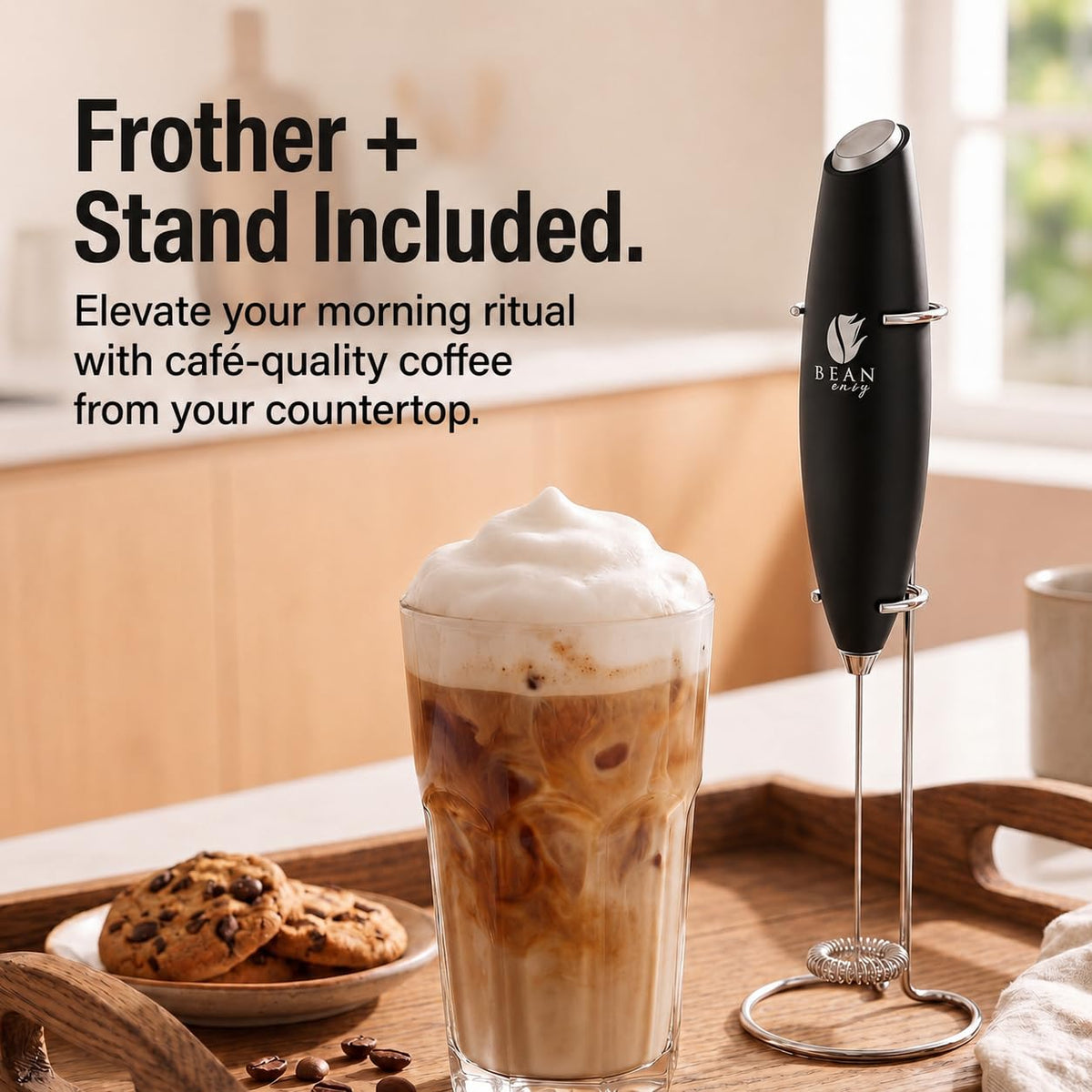 Black Handheld Milk Frother M1901
