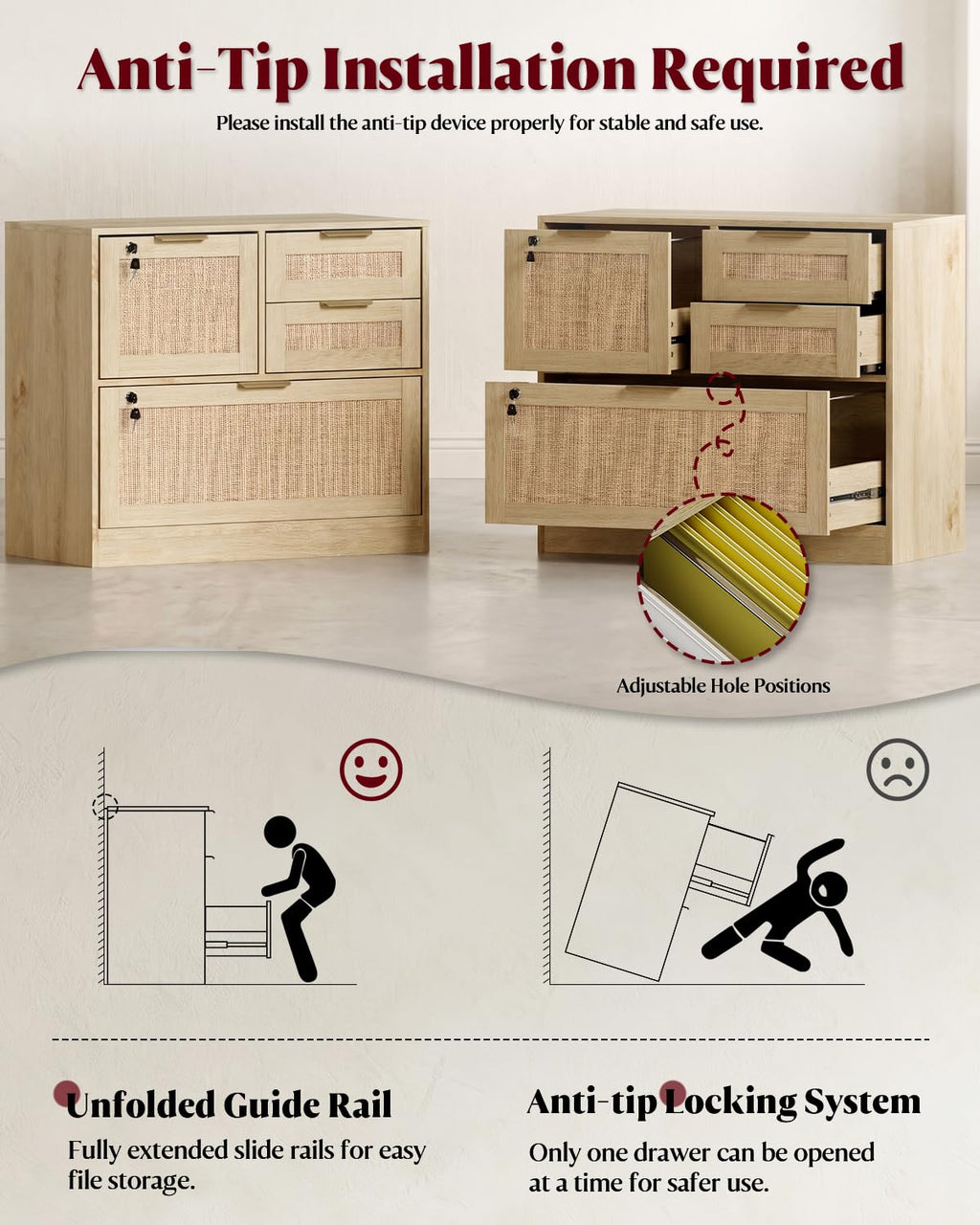 4 Drawer File Cabinet with Lock A975794