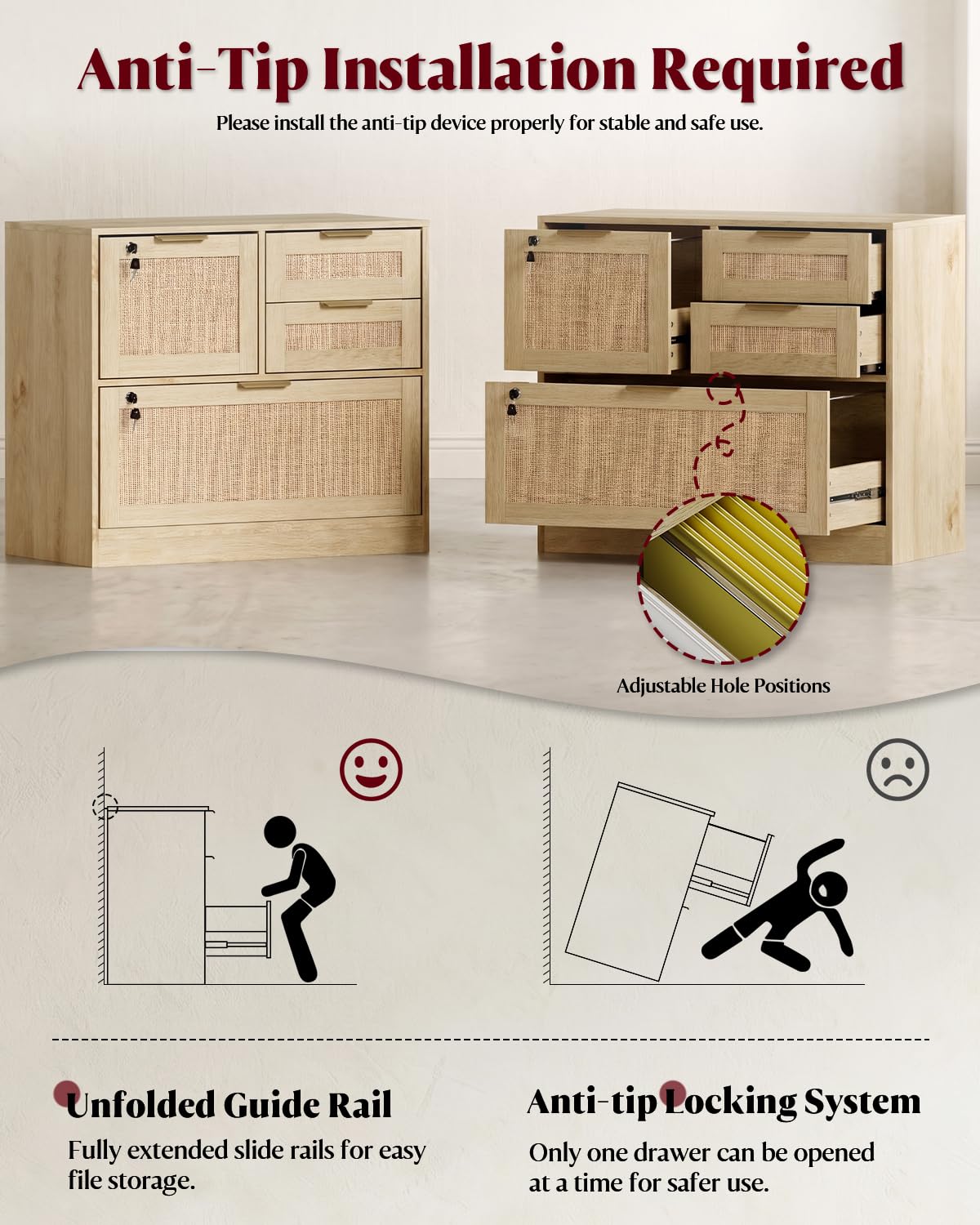 4 Drawer File Cabinet with Lock A975794
