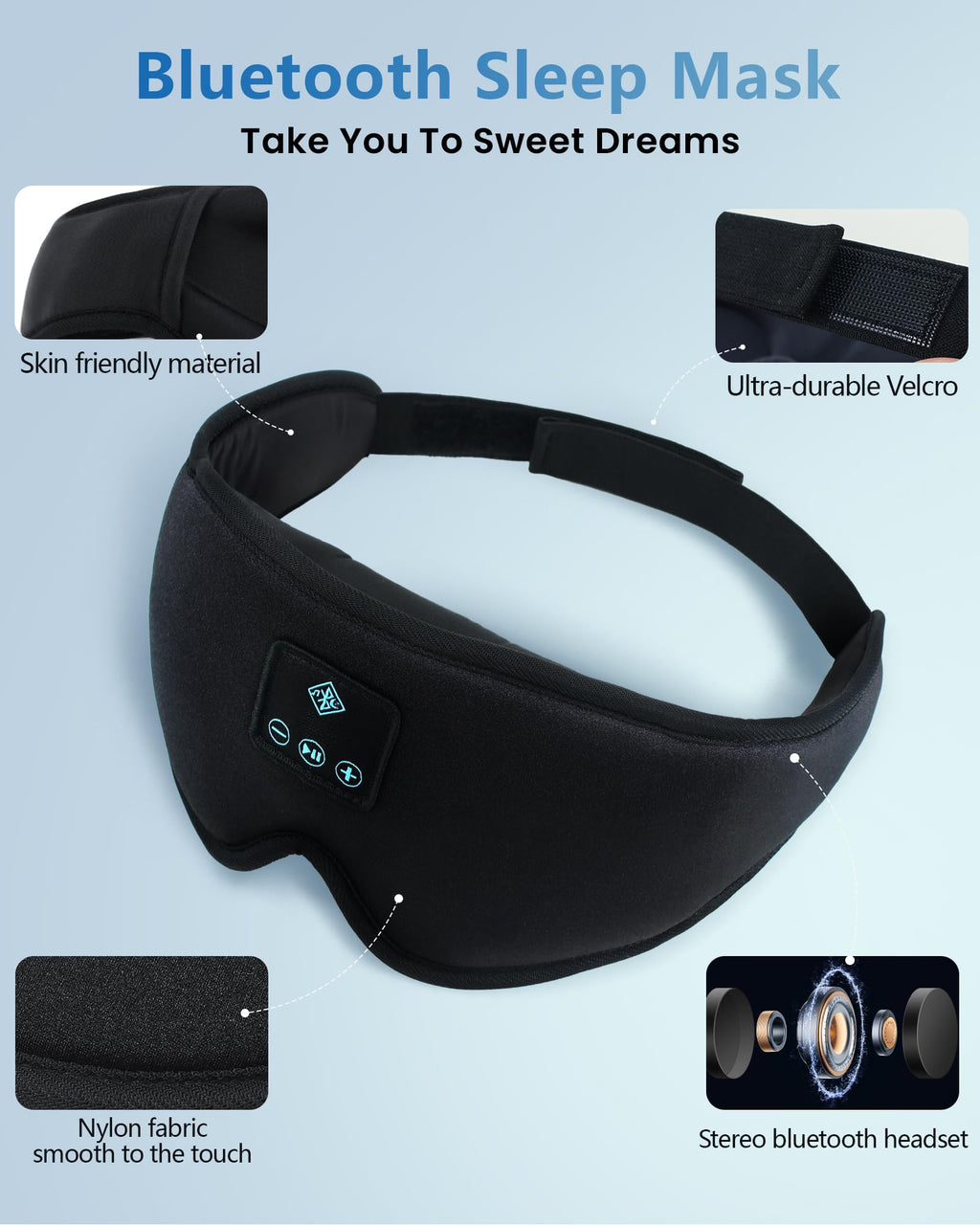 Bluetooth Sleep Mask Headphones D124