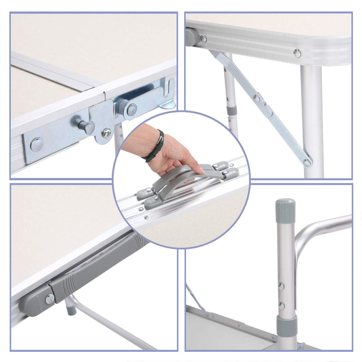 6ft Foldable Portable Table with Handle O774710