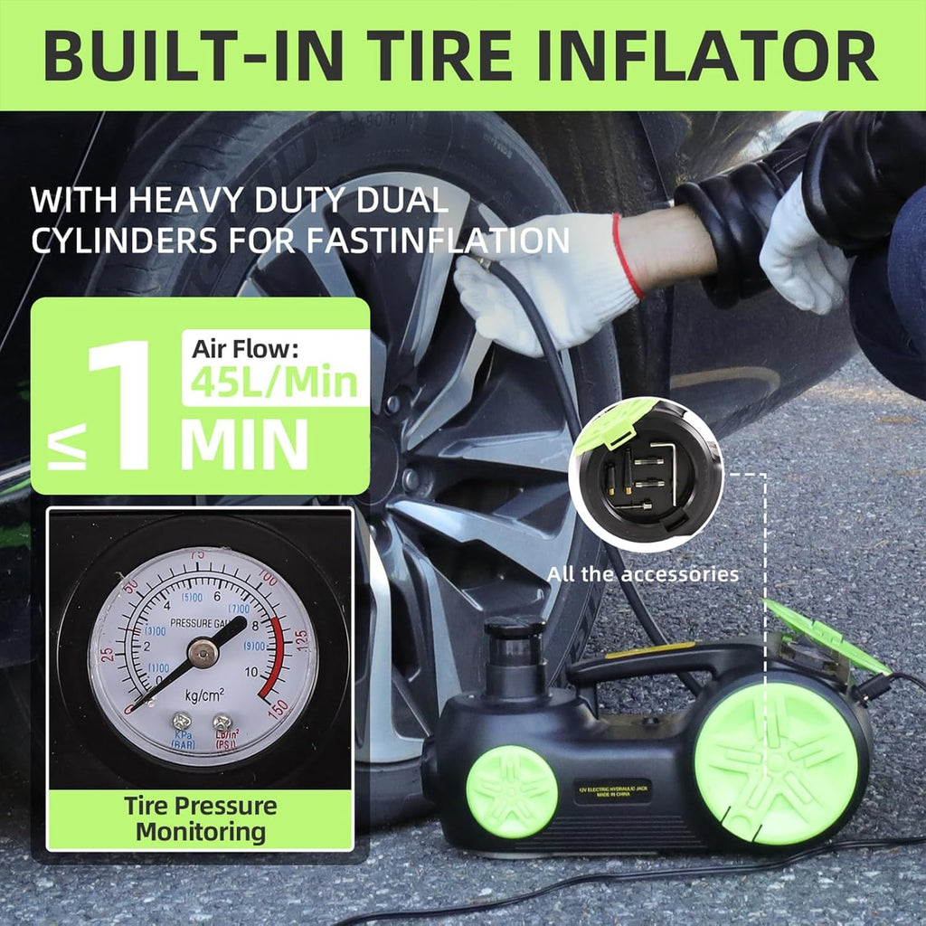 5 Ton Electric Car Jack 12V Portable Tire Changing Kit K91781