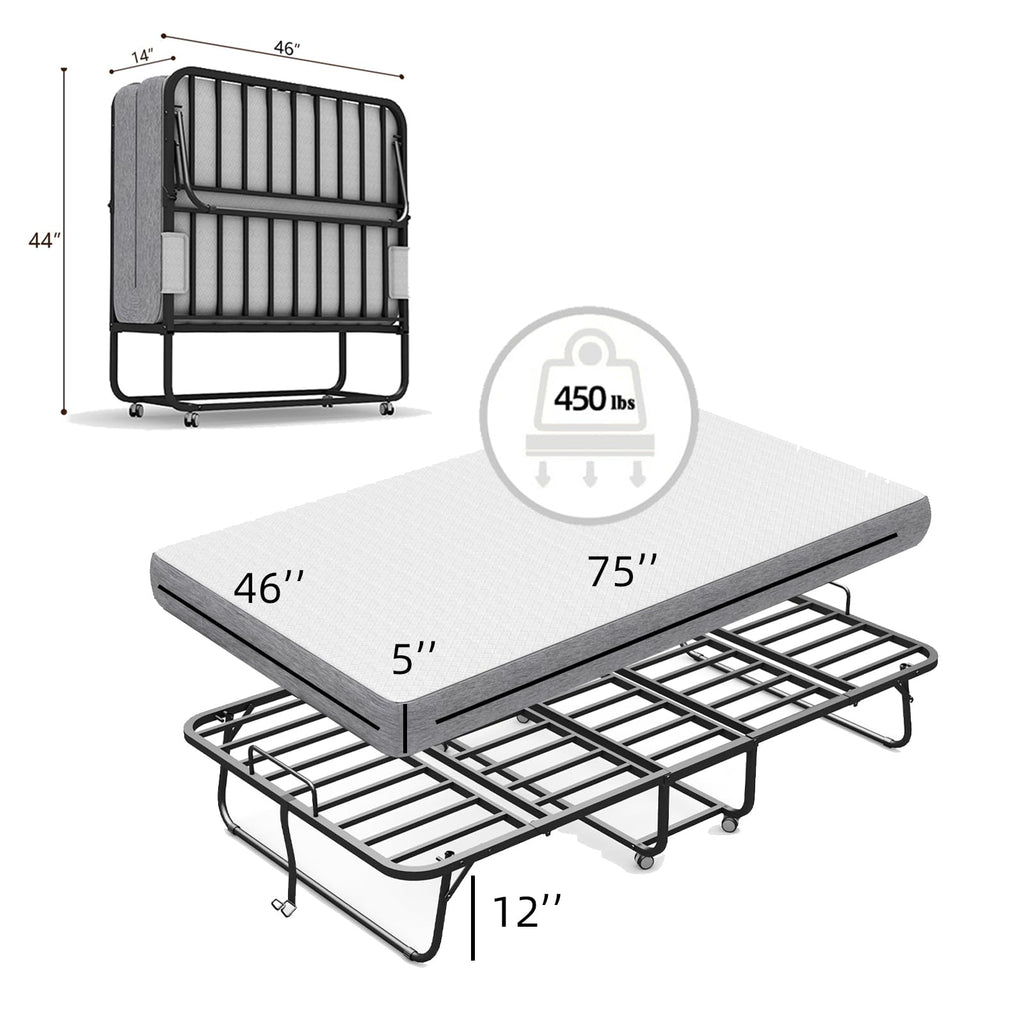 Folding Bed with Mattress S865