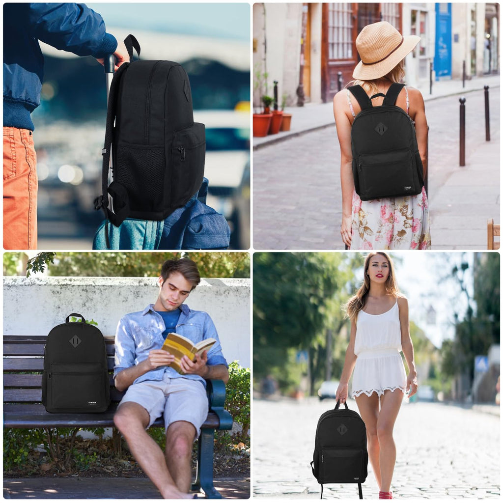 Black 15.6 Inch Laptop Backpack with USB Charger J15935