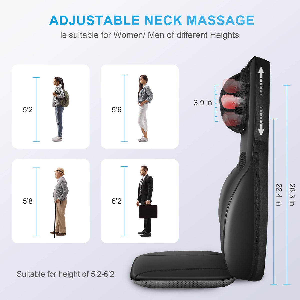 Shiatsu Back Massager with Heat U3802