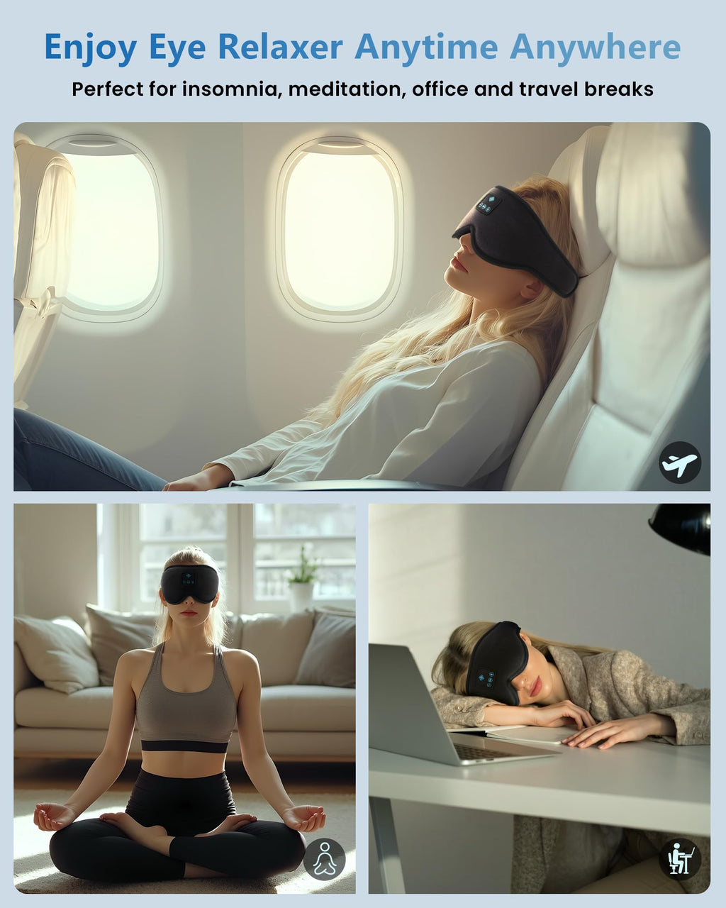 Bluetooth Sleep Mask Headphones D124
