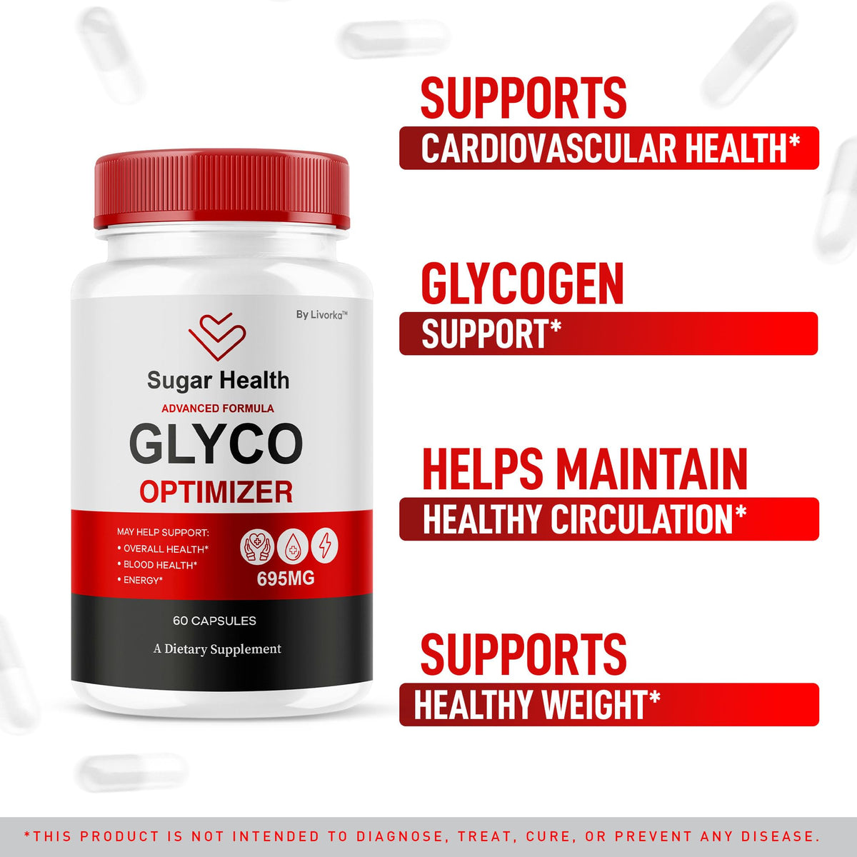 All Natural Glyco Support Supplement Pills, 60 Capsules X87480