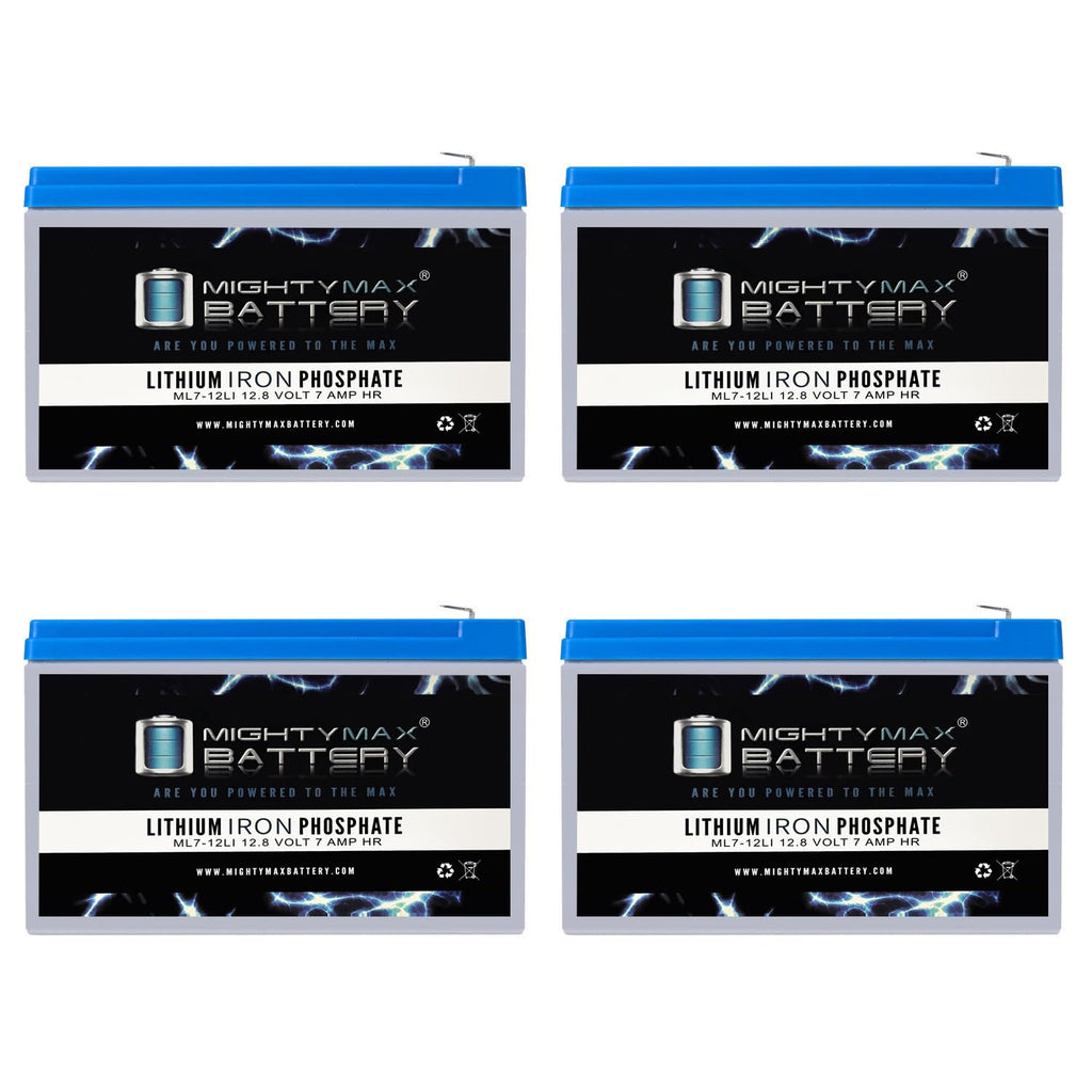 12V 7AH Lithium Replacement Battery 4 Pack Y798