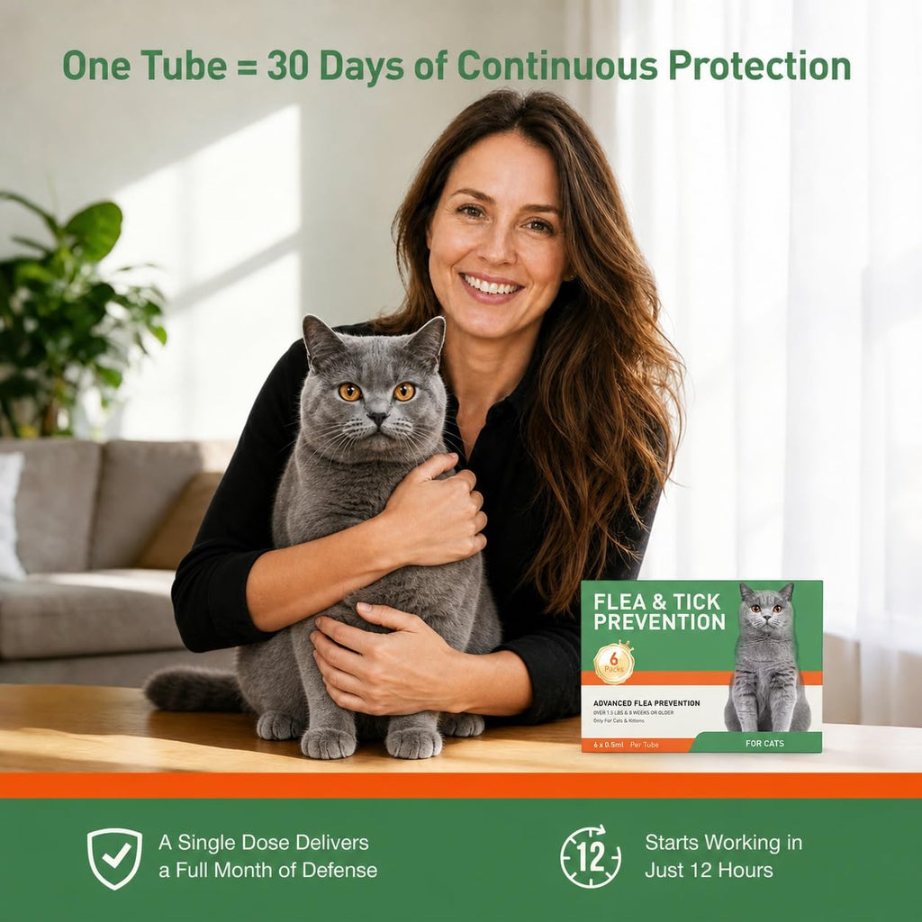 6 Pack Flea and Tick Prevention for Cats Y540360