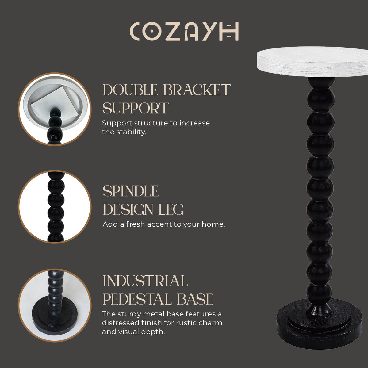 Small Pedestal End Table O19703