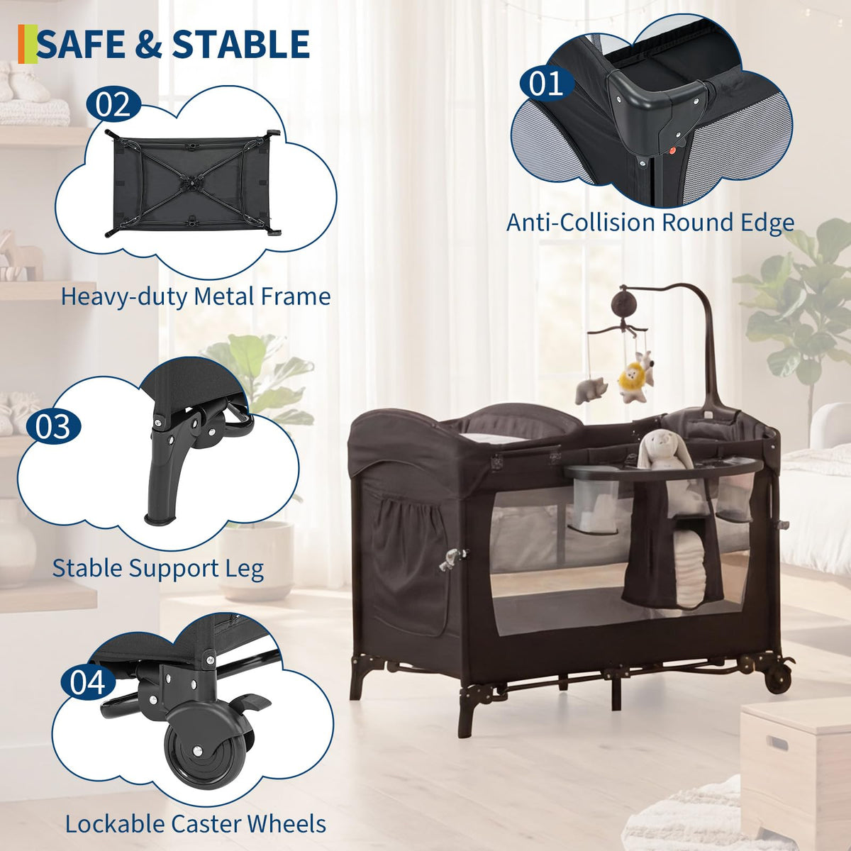 4 in 1 Baby Playard V87811