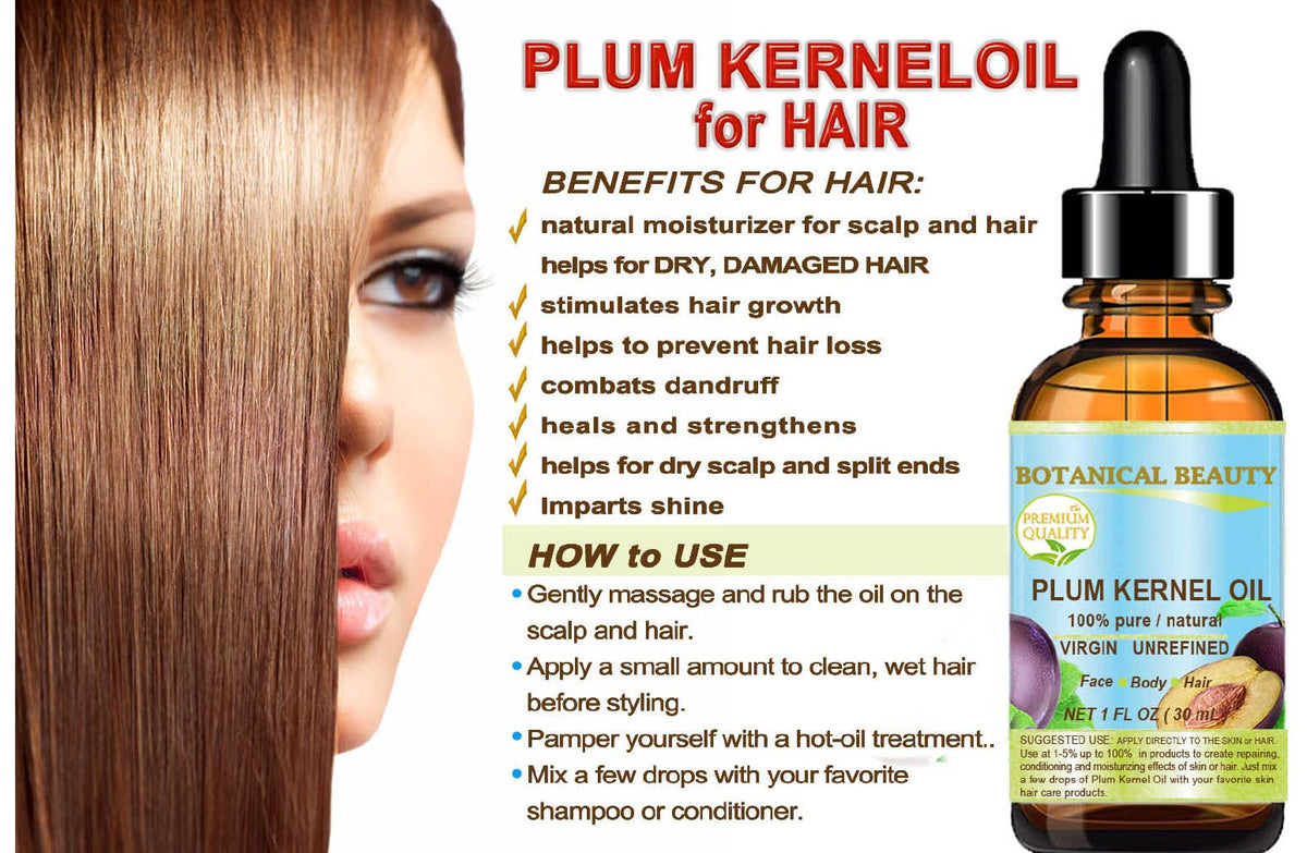 100% Pure Natural Virgin Unrefined Cold Pressed Plum Kernel Oil 1 oz S302