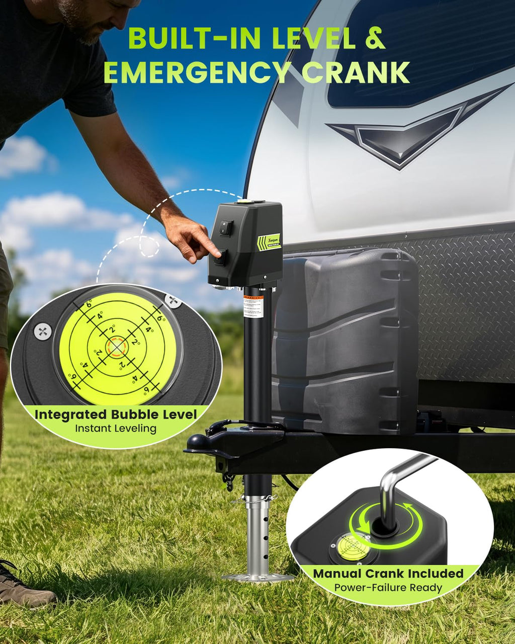 Electric Trailer Jack 12V DC 5000 lbs I7250