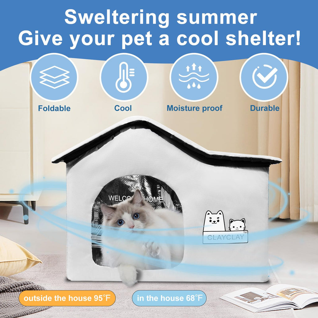 Heated Waterproof Insulated Outdoor Cat House O12081