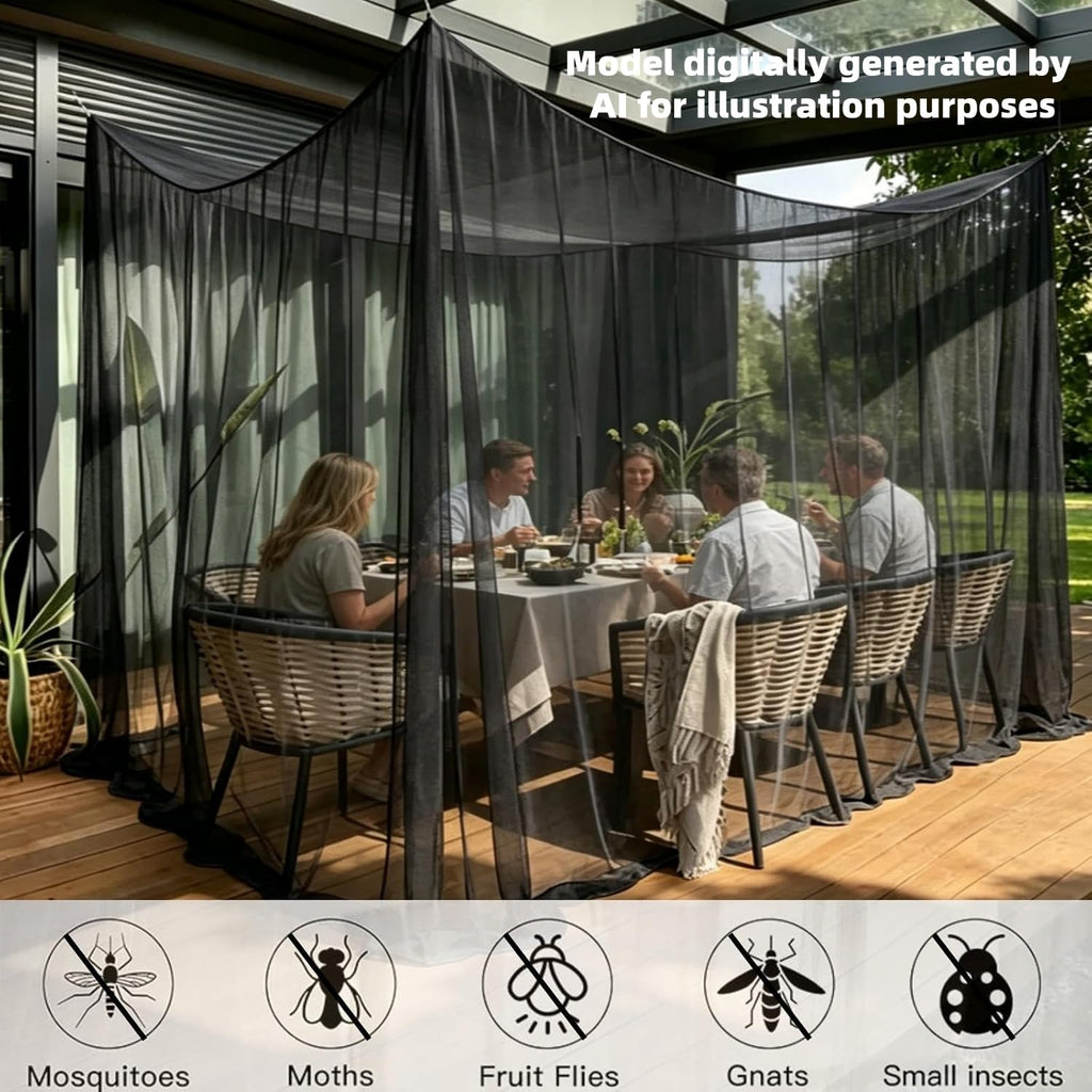 10x10ft Camping Mosquito Net with Hanging Ropes U71959