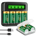 Rechargeable D Batteries with Charger W35350