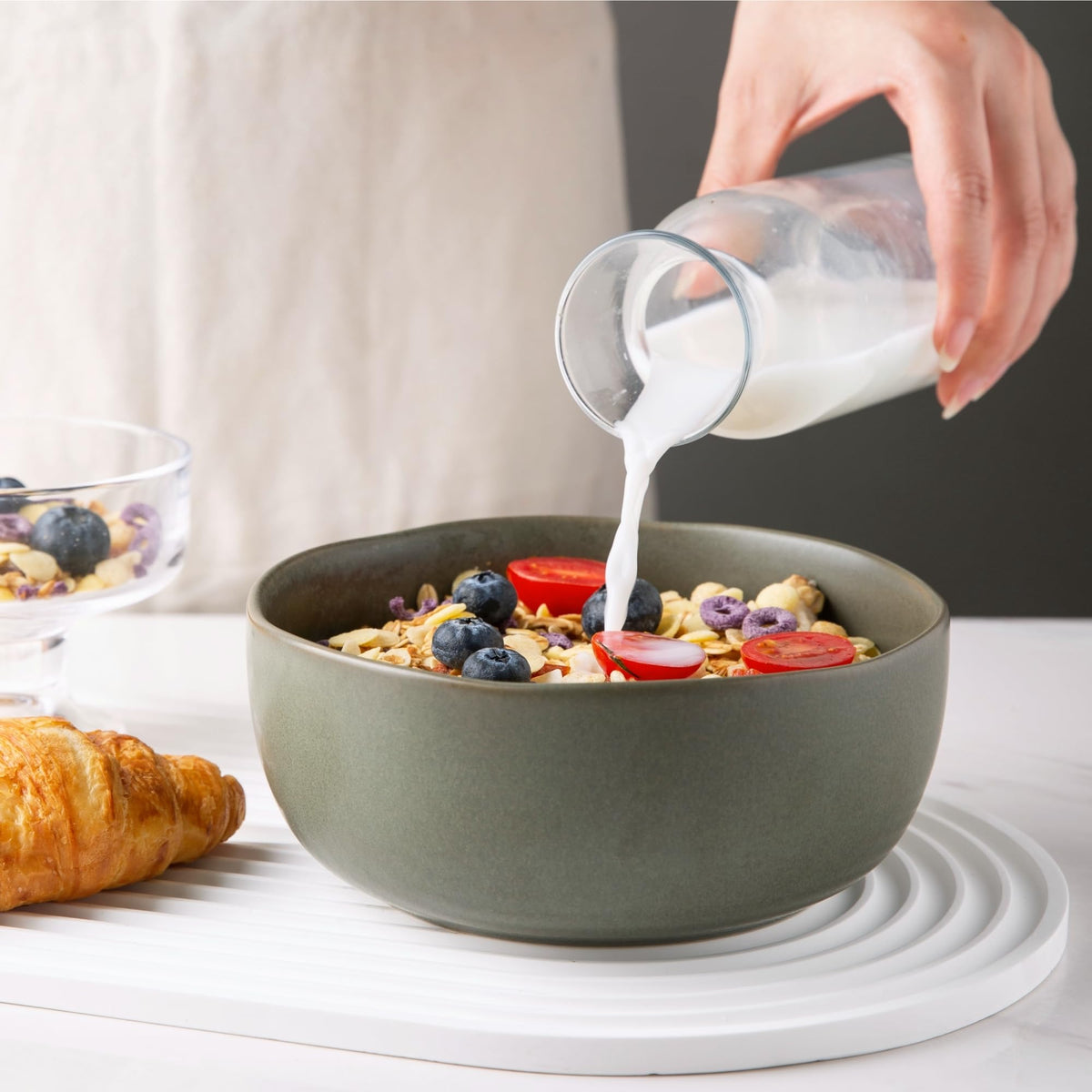 28oz Stoneware Cereal Bowls Set of 4 X944