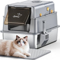 Stainless Steel Litter Box with Lid D947