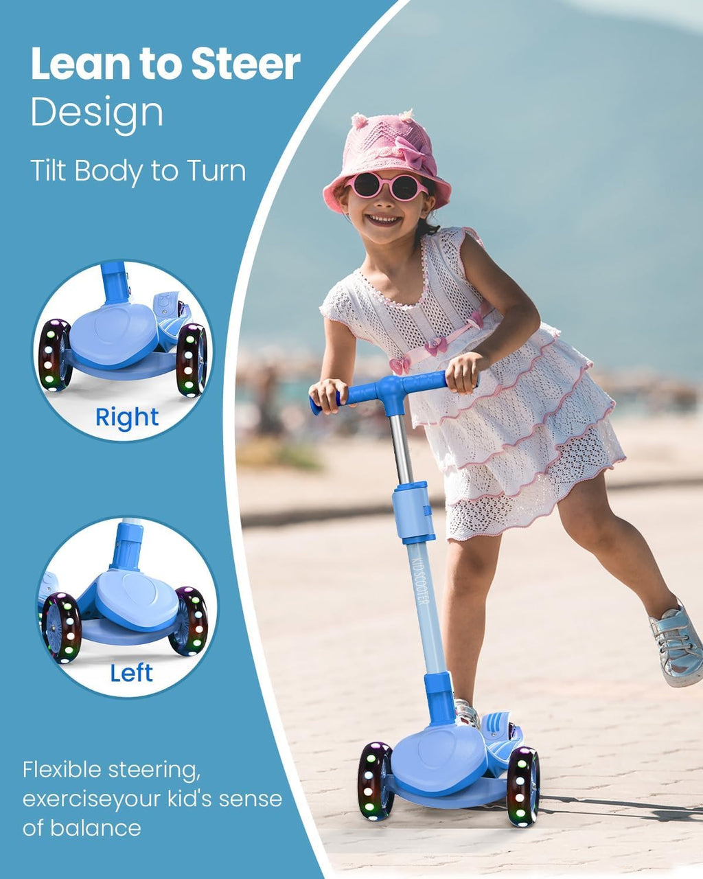3 Wheel Foldable Kids Scooter with Seat B6657