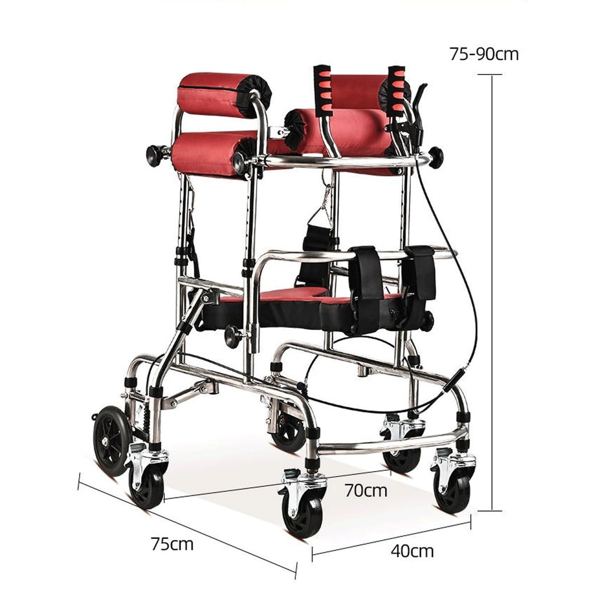 Height Adjustable Kids Upright Walker with Seat R812580