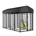 8x4x6ft Outdoor Dog Kennel with Roof J225