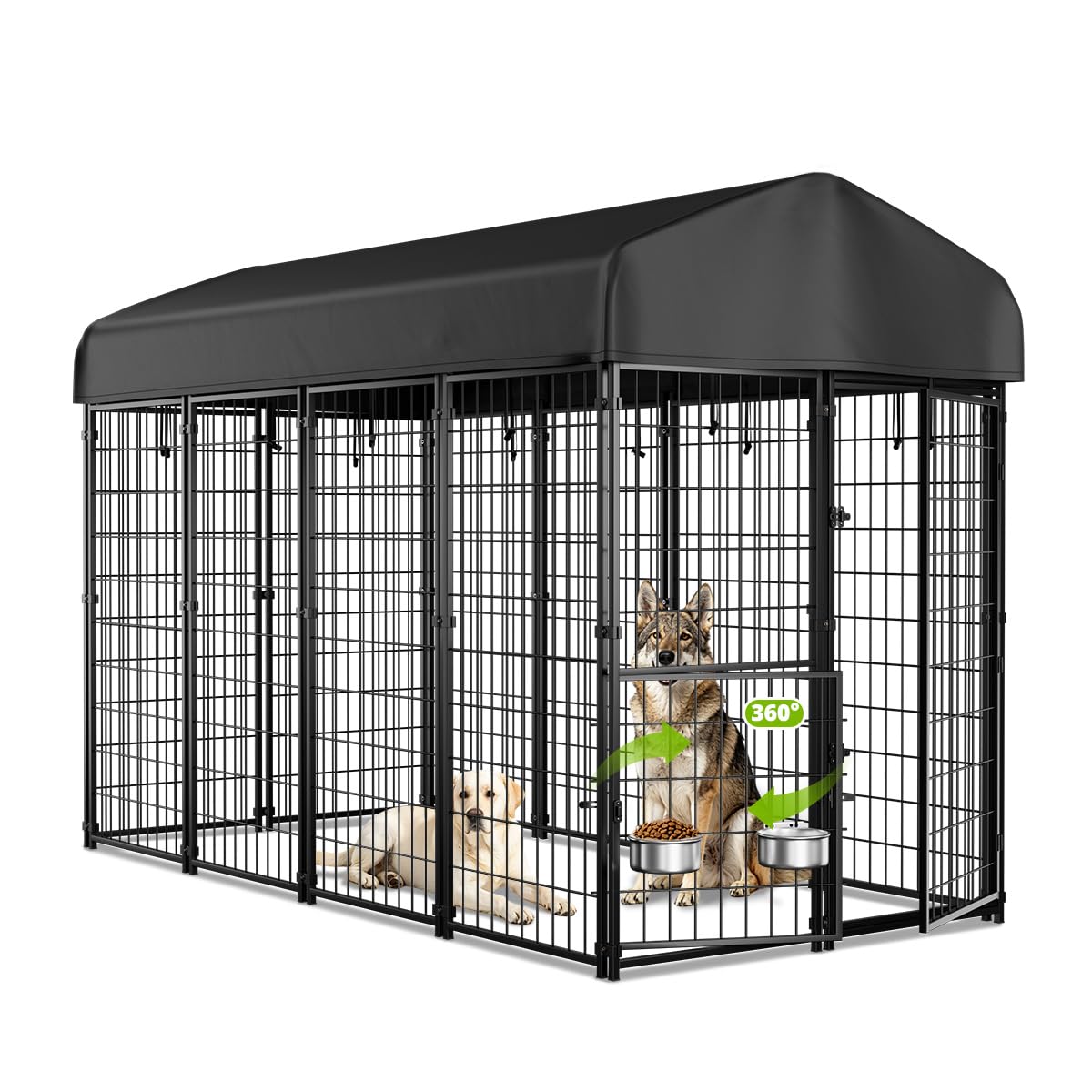 8x4x6ft Outdoor Dog Kennel with Roof J225