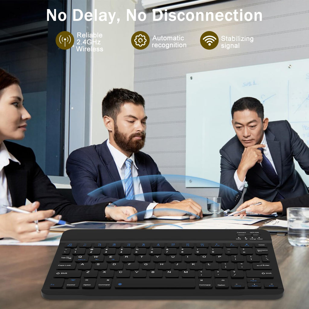 Black Rechargeable Bluetooth Keyboard and Mouse Combo Z674