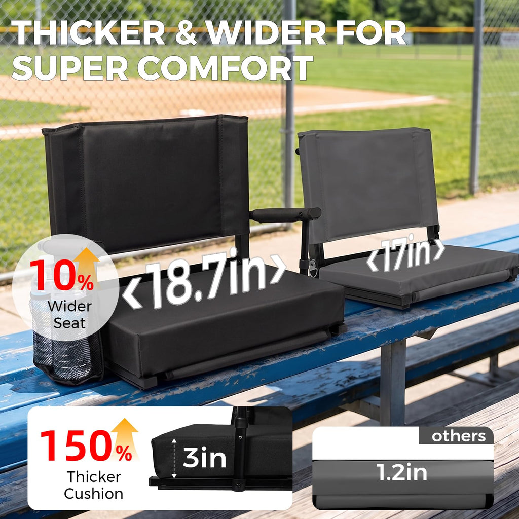 Bleacher Chair with Back & Cushion A234582
