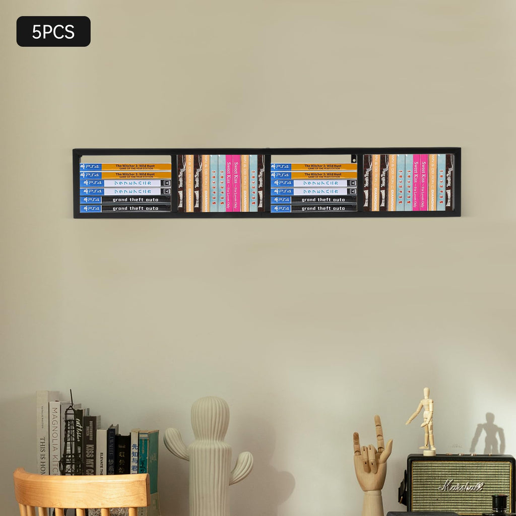 Black 5Pcs CD Racks J7722