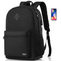 Black 15.6 Inch Laptop Backpack with USB Charger J15935